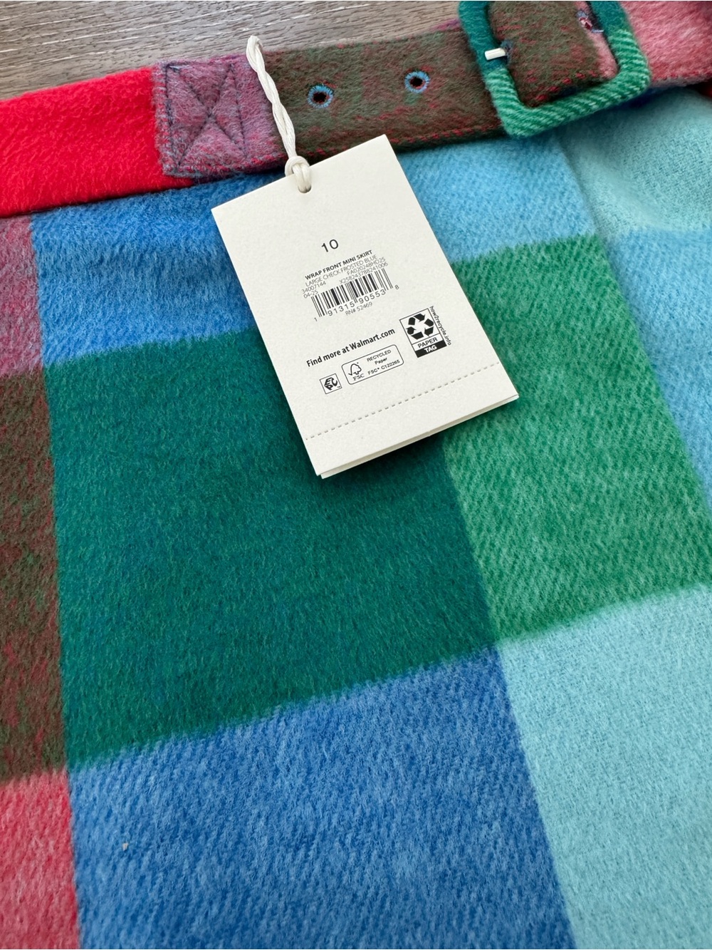 Free Assembly Plaid Mini Skirt Size 10 NWT - Picture 3 of 8